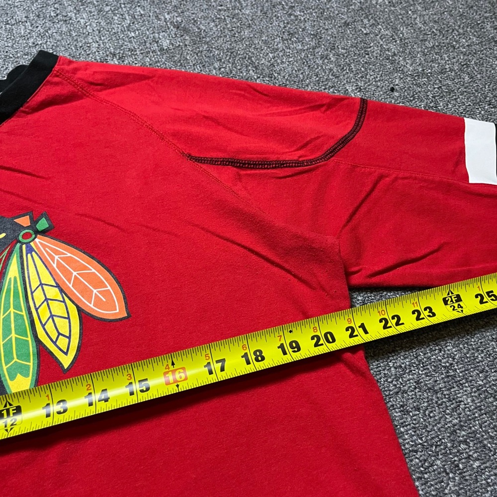 Vintage Reebok Chicago Blackhawks Shirt Large Red NHL Face Off Collection 2000s - Picture 7 of 9